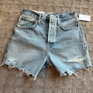 Agolde Riley High Rise Shorts Sz 26 Organic Cotton